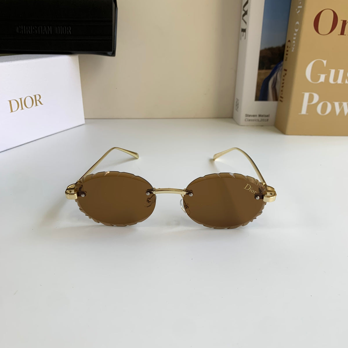 Dior Polarized Round Brown Lens Sunglasses for Men & Women - 382460 - detail image 3