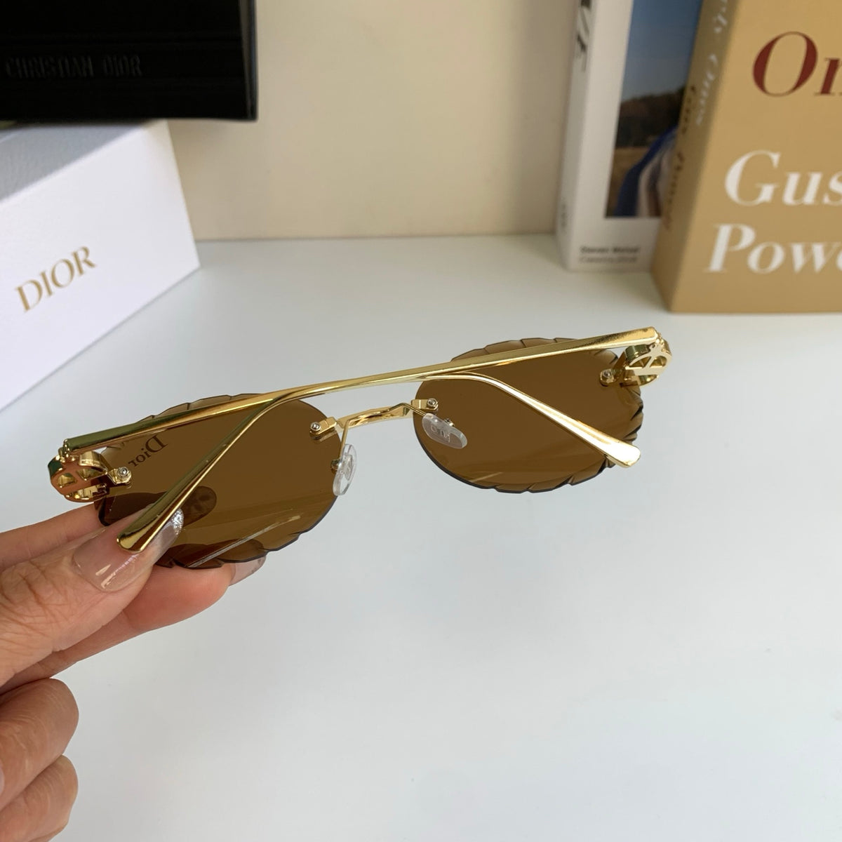Dior Polarized Round Brown Lens Sunglasses for Men & Women - 382460 - detail image 7