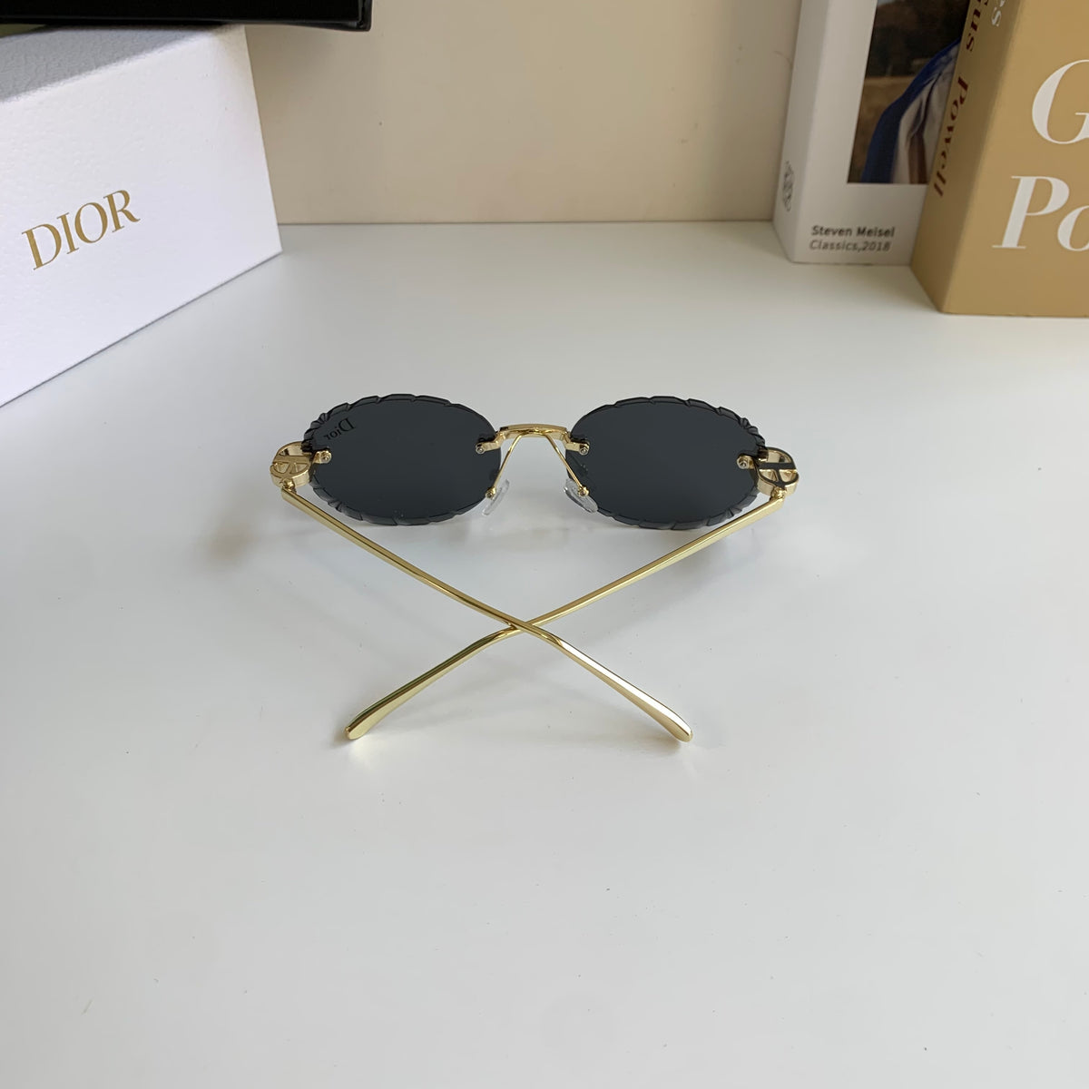 Dior Polarized Round Silver Lens Sunglasses for Men & Women - 465403 - detail image 7