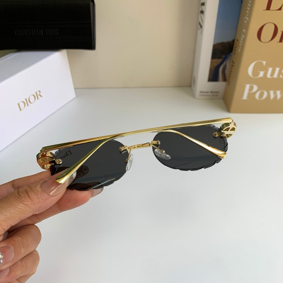 Dior Polarized Round Silver Lens Sunglasses for Men & Women - 382461 - detail image 6