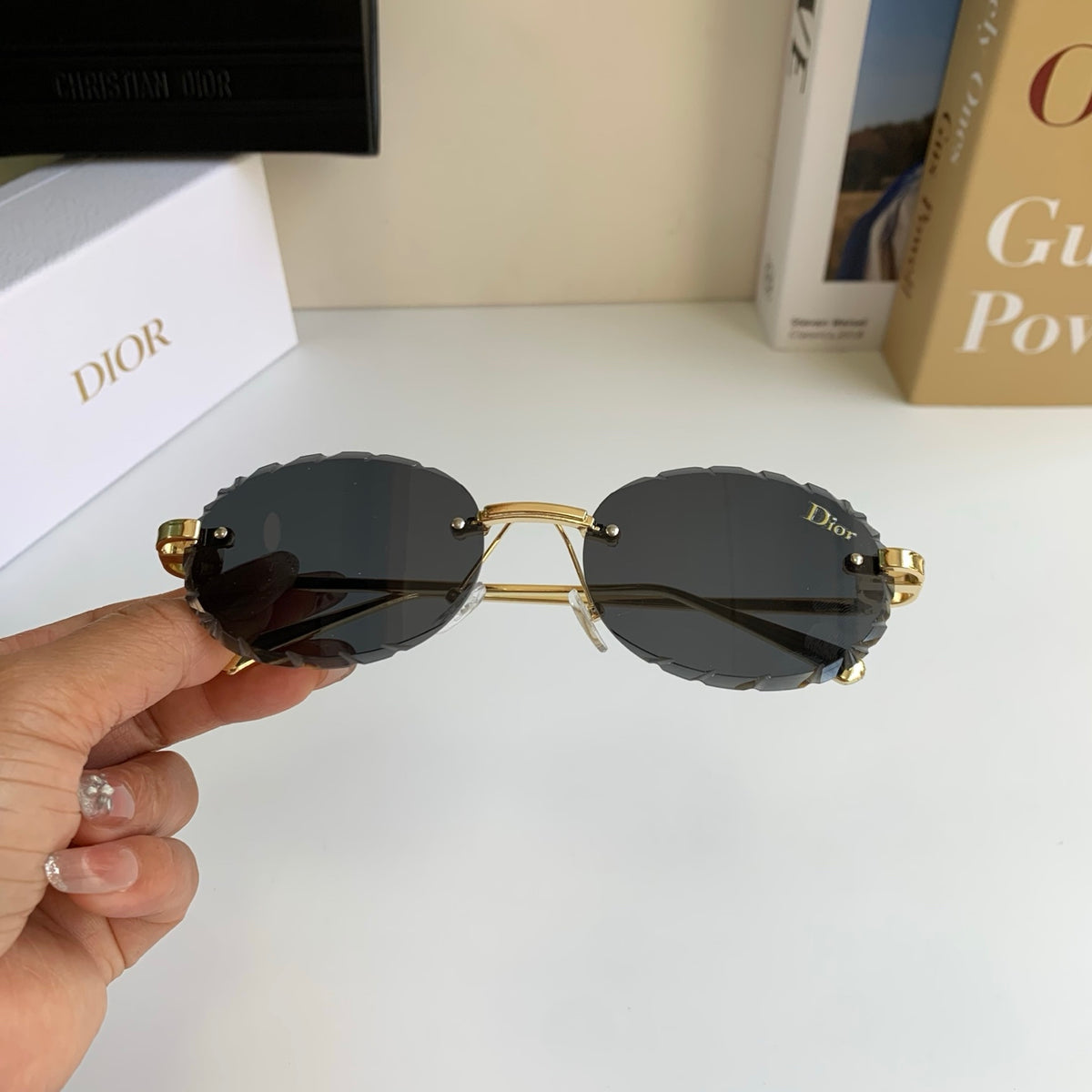 Dior Polarized Round Silver Lens Sunglasses for Men & Women - 382461 - detail image 3