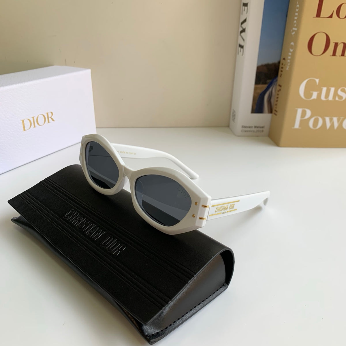 Dior Polarized Cat-Eye Silver Lens Sunglasses for Men & Women - detail image 4