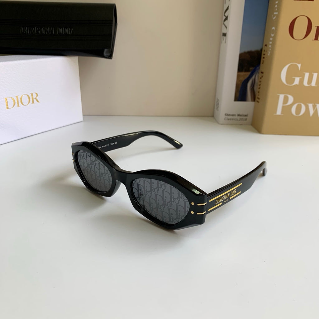 Dior Polarized Cat-Eye Black Lens Sunglasses for Men & Women - detail image 2