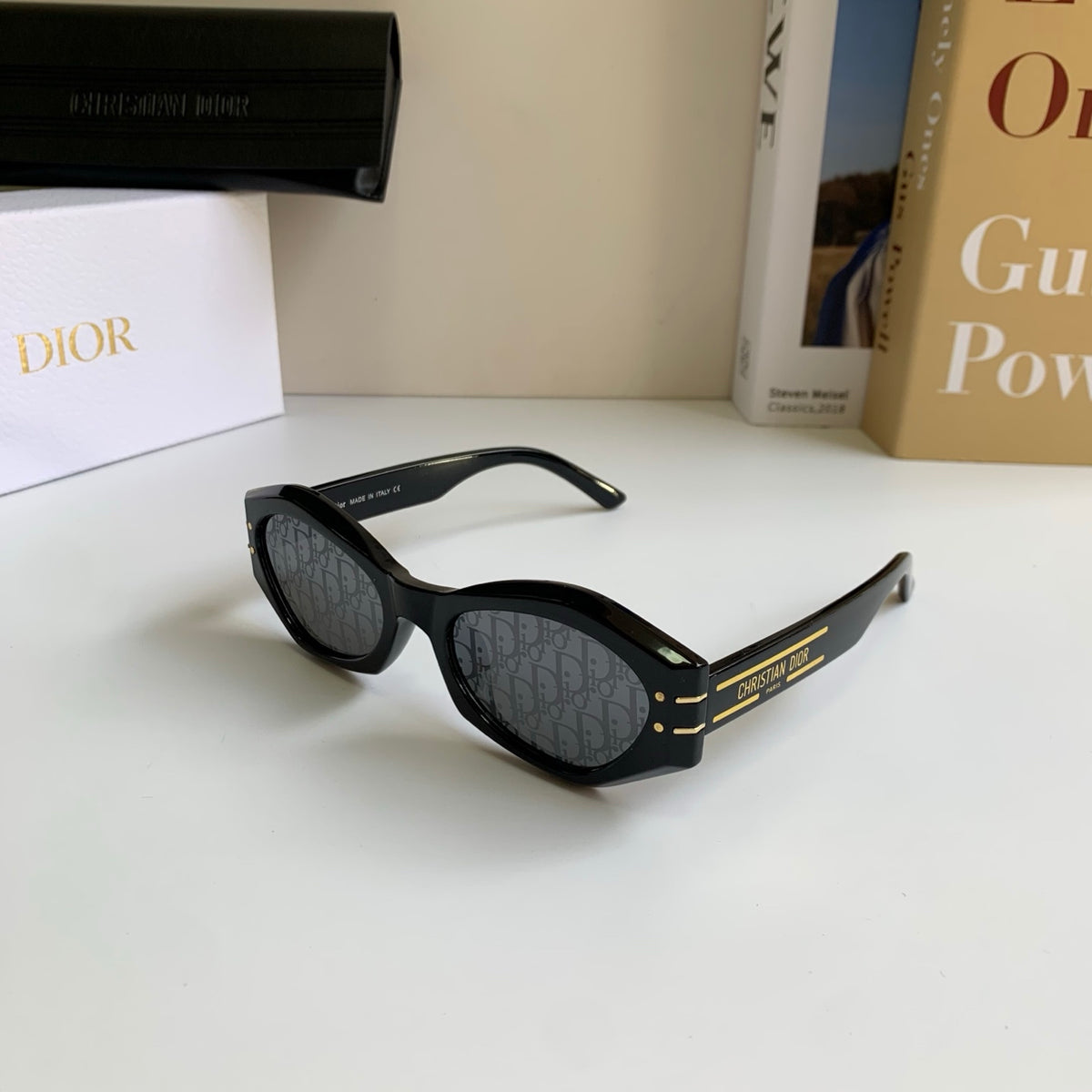 Dior Polarized Cat-Eye Black Lens Sunglasses for Men & Women - 382467 - detail image 2