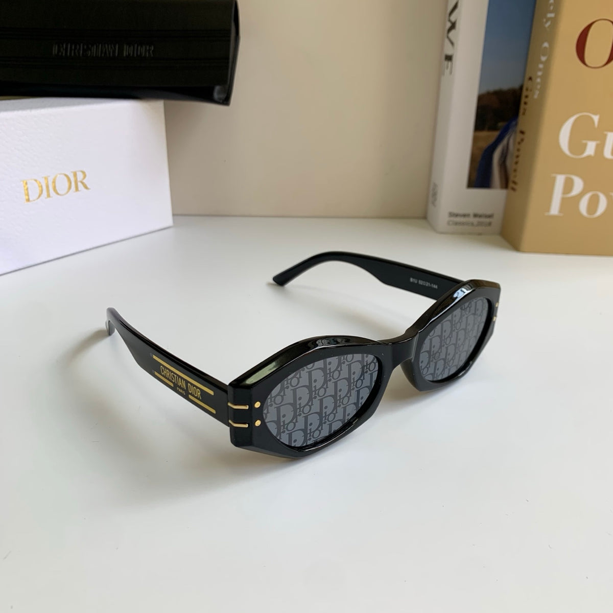 Dior Polarized Cat-Eye Black Lens Sunglasses for Men & Women