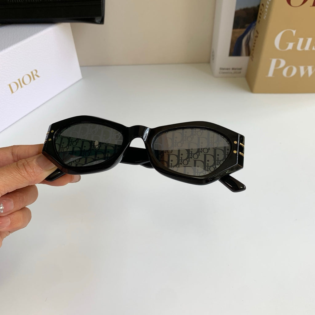 Dior Polarized Cat-Eye Black Lens Sunglasses for Men & Women - detail image 3