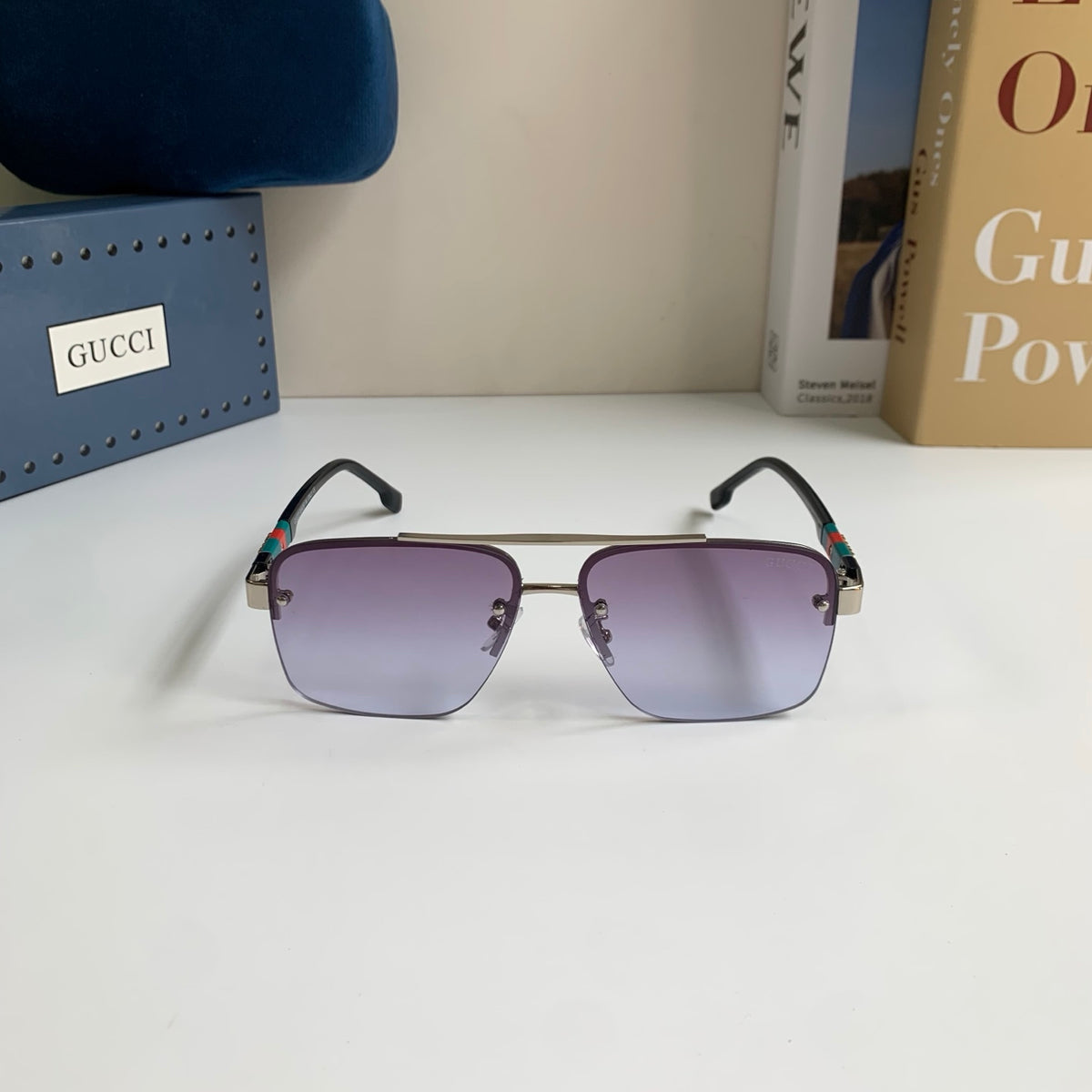 Gucci Metal Square Silver Lens Sunglasses for Men & Women - 464948 - detail image 5