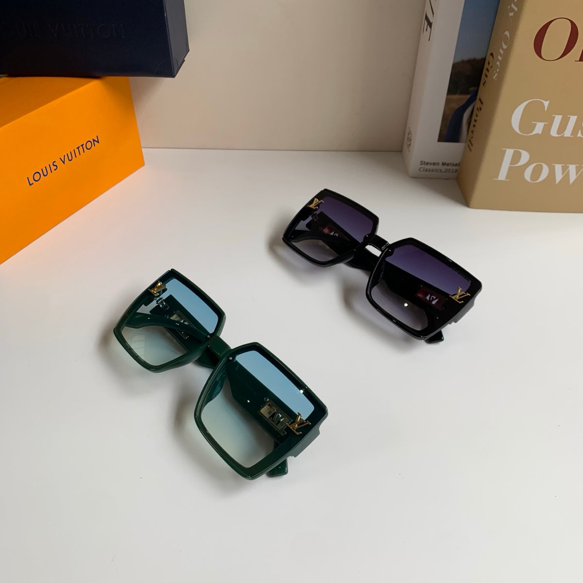 Louis Vuitton Square Gray Lens Sunglasses for Men & Women - 486142 - detail image 10