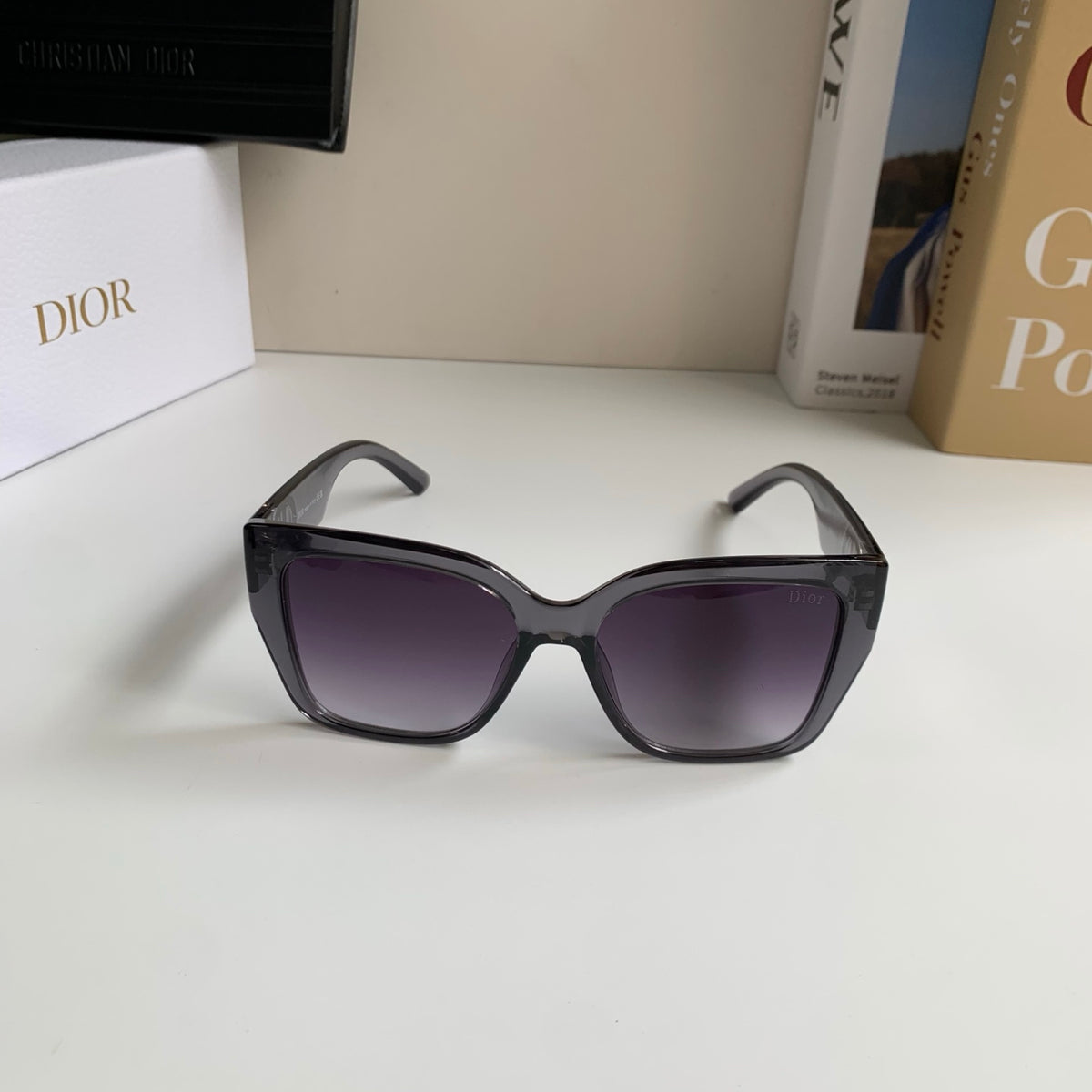 Dior Polarized Square Silver Lens Sunglasses for Men & Women - 486878 - detail image 3