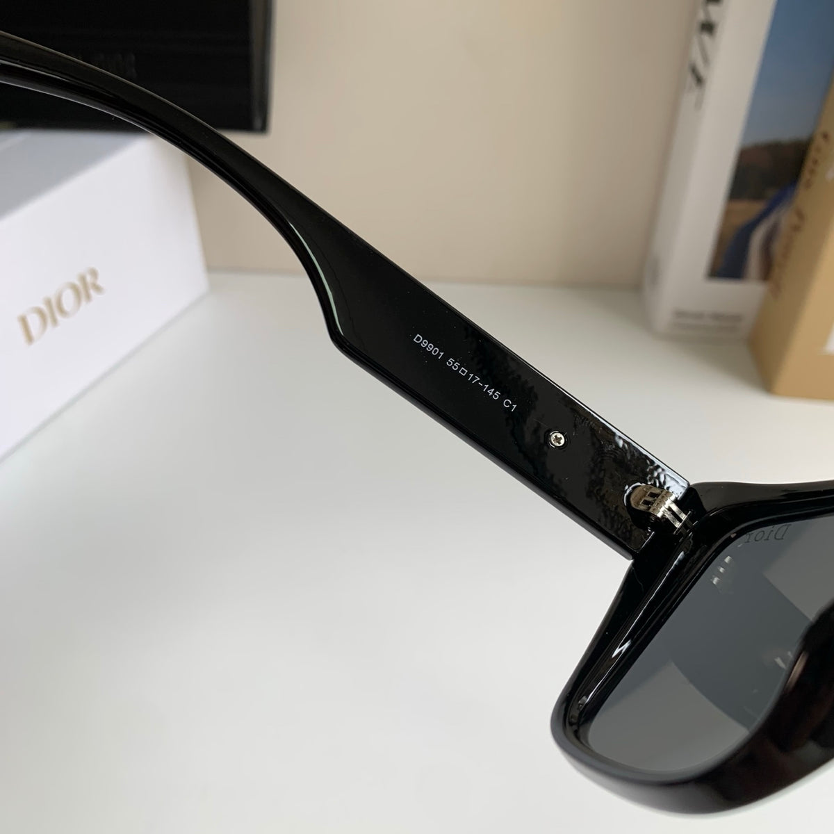 Dior Polarized Square Silver Lens Sunglasses for Men & Women - detail image 8
