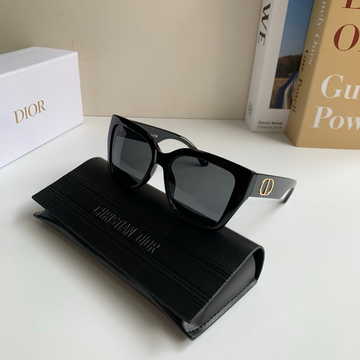 Dior Polarized Square Silver Lens Sunglasses for Men & Women - detail image 5