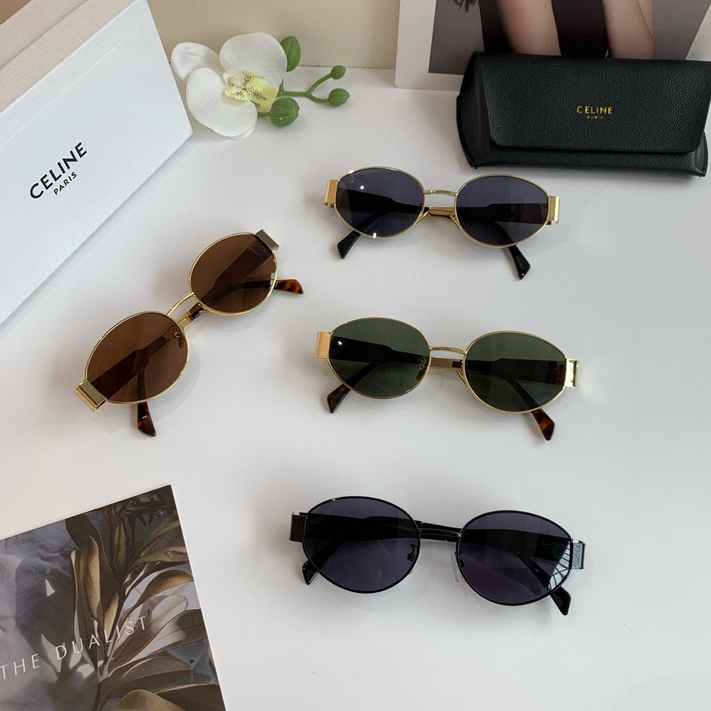 Celine Round Black Lens Sunglasses for Men & Women - detail image 5
