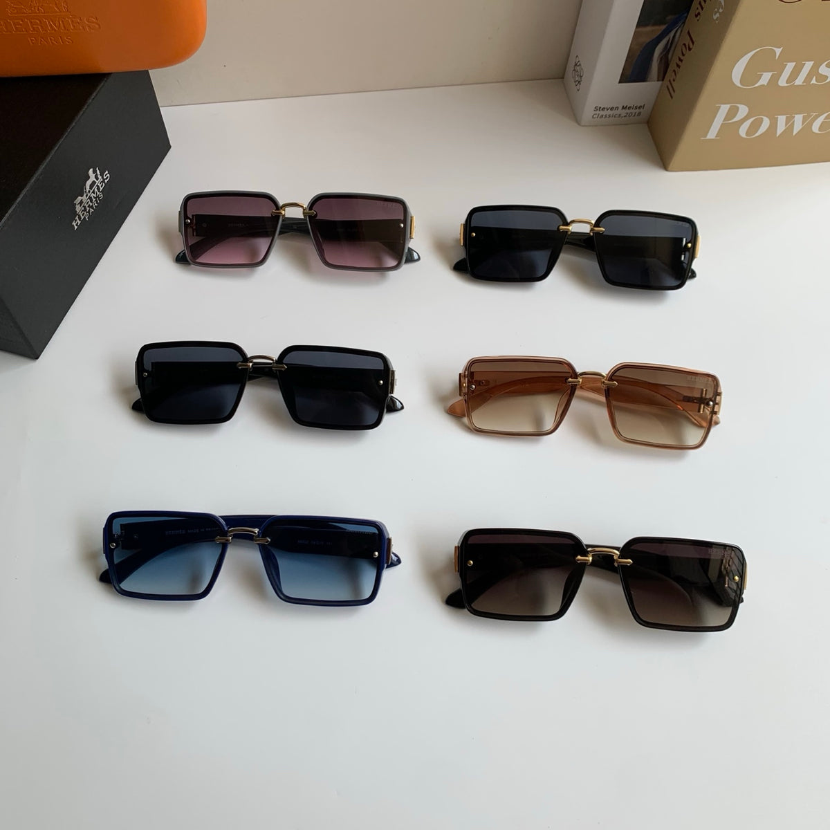 Hermès Square Silver Lens Sunglasses for Men & Women - 416535 - detail image 9