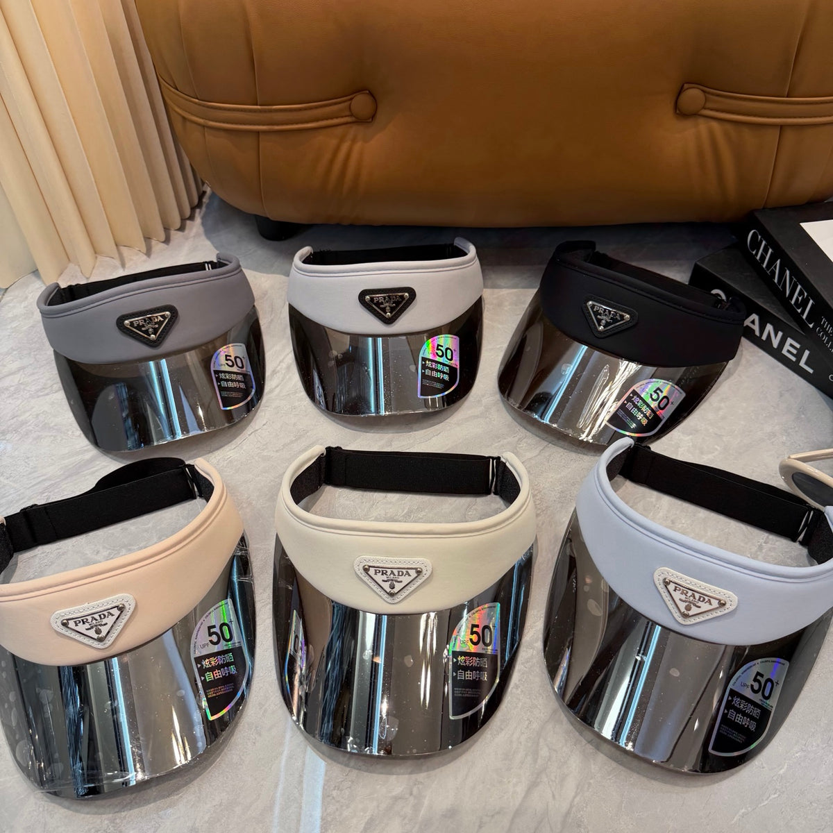 Prada Blue-Light Fashion Black Sun Visor for Men & Women - 432103 - detail image 7