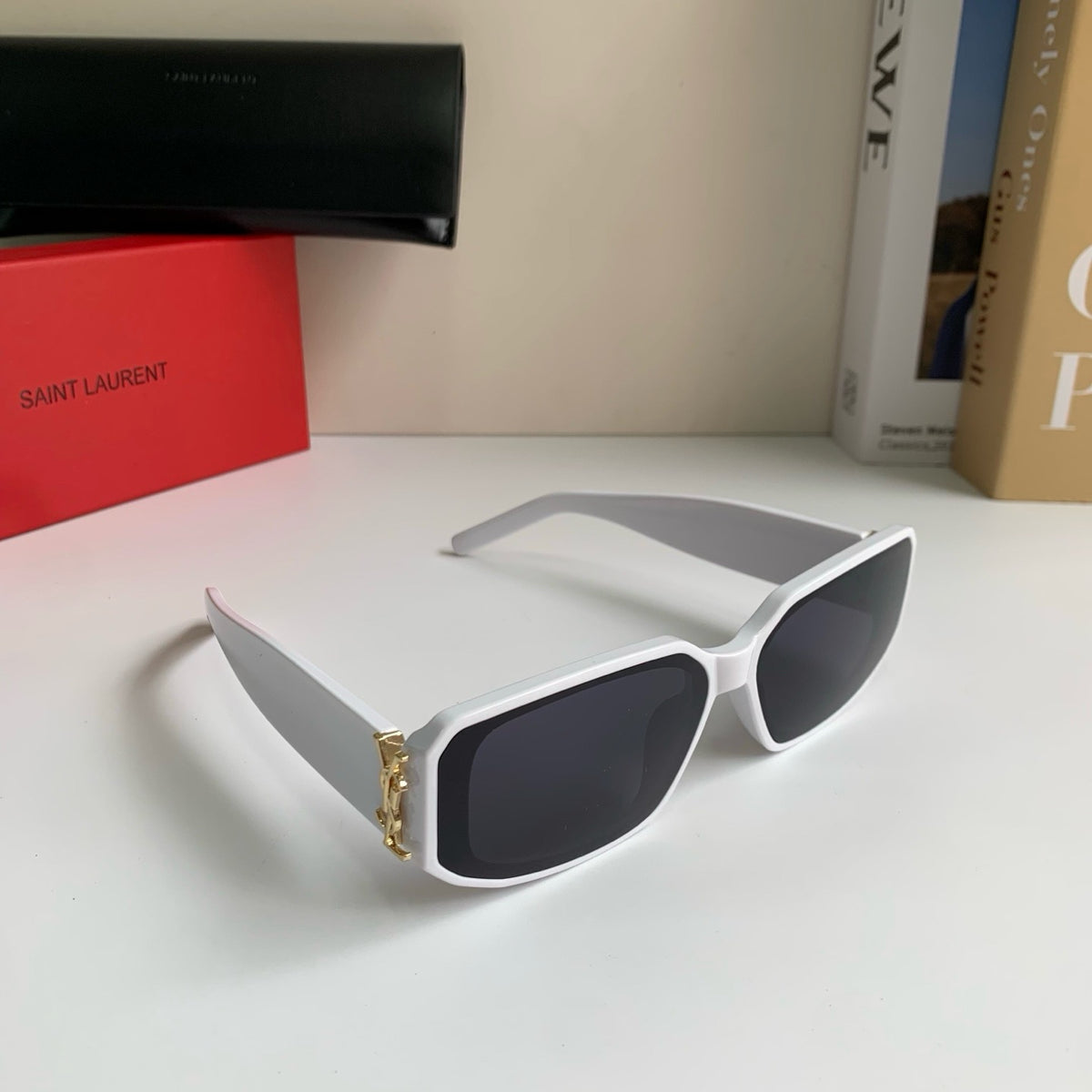 Saint Laurent Square Silver Lens Sunglasses for Men & Women - 358264