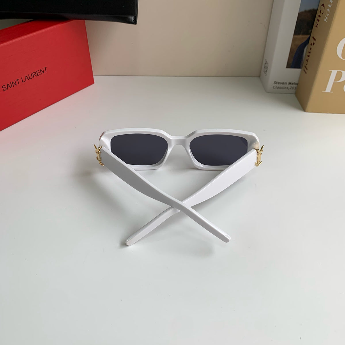 Saint Laurent Square Silver Lens Sunglasses for Men & Women - 449206 - detail image 7