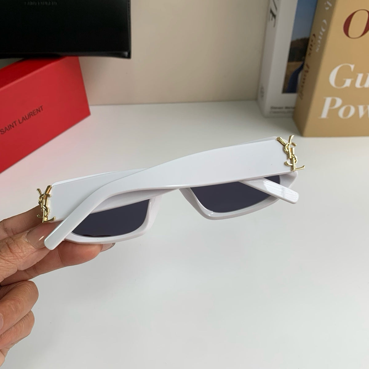 Saint Laurent Square Silver Lens Sunglasses for Men & Women - 449206 - detail image 8