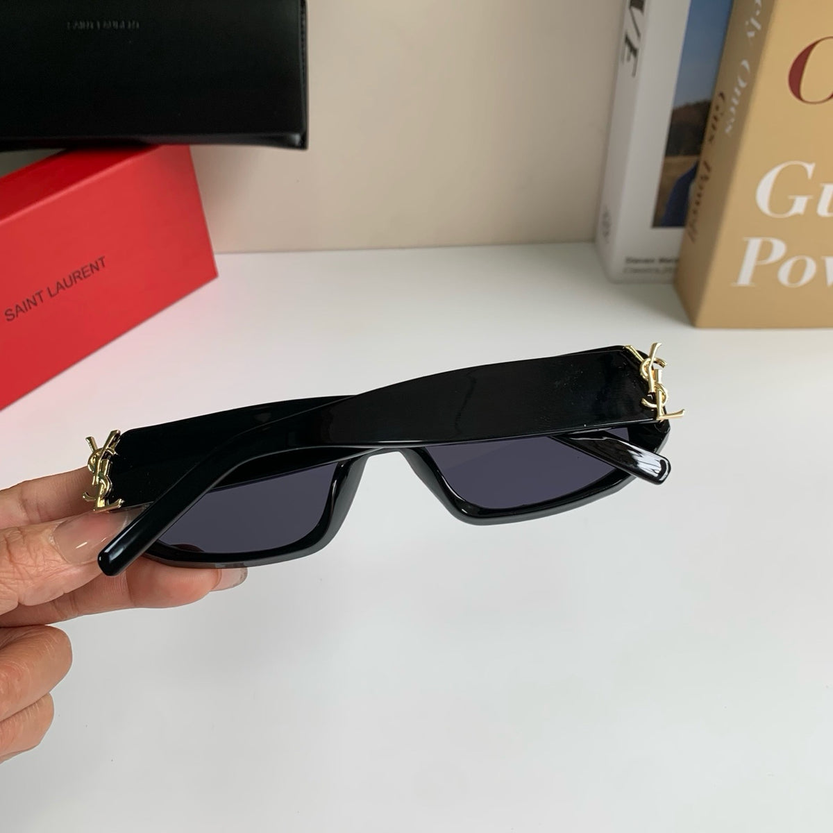 Saint Laurent Square Black Lens Sunglasses for Men & Women - 358265 - detail image 6