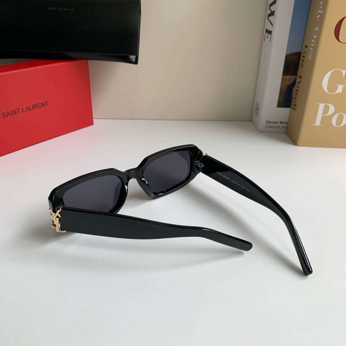Saint Laurent Square Black Lens Sunglasses for Men & Women - 358265 - detail image 8