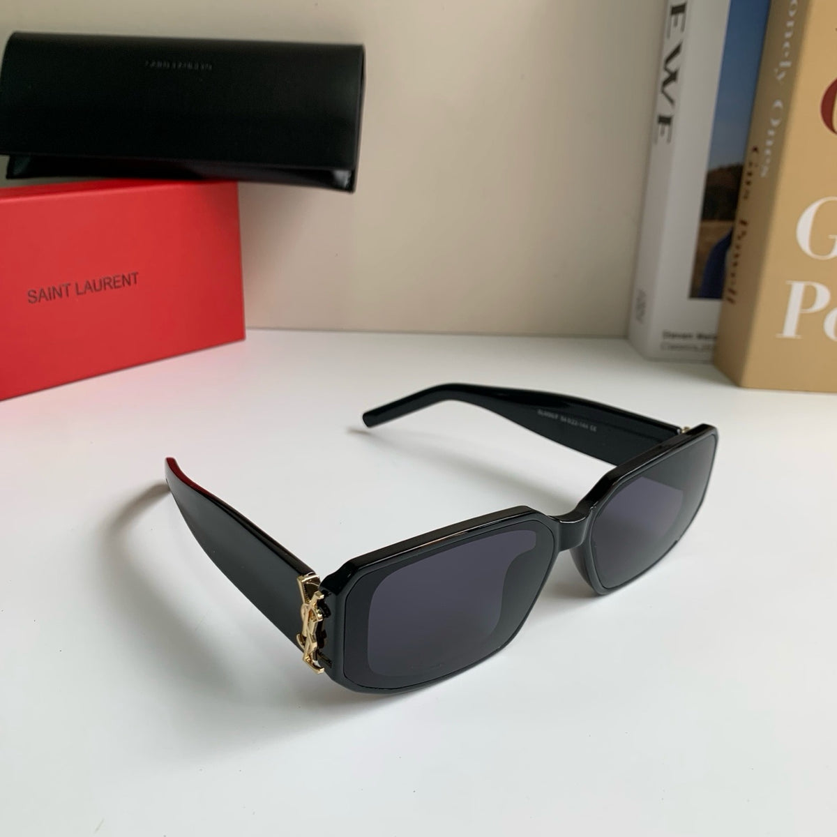 Saint Laurent Square Black Lens Sunglasses for Men & Women - 449205
