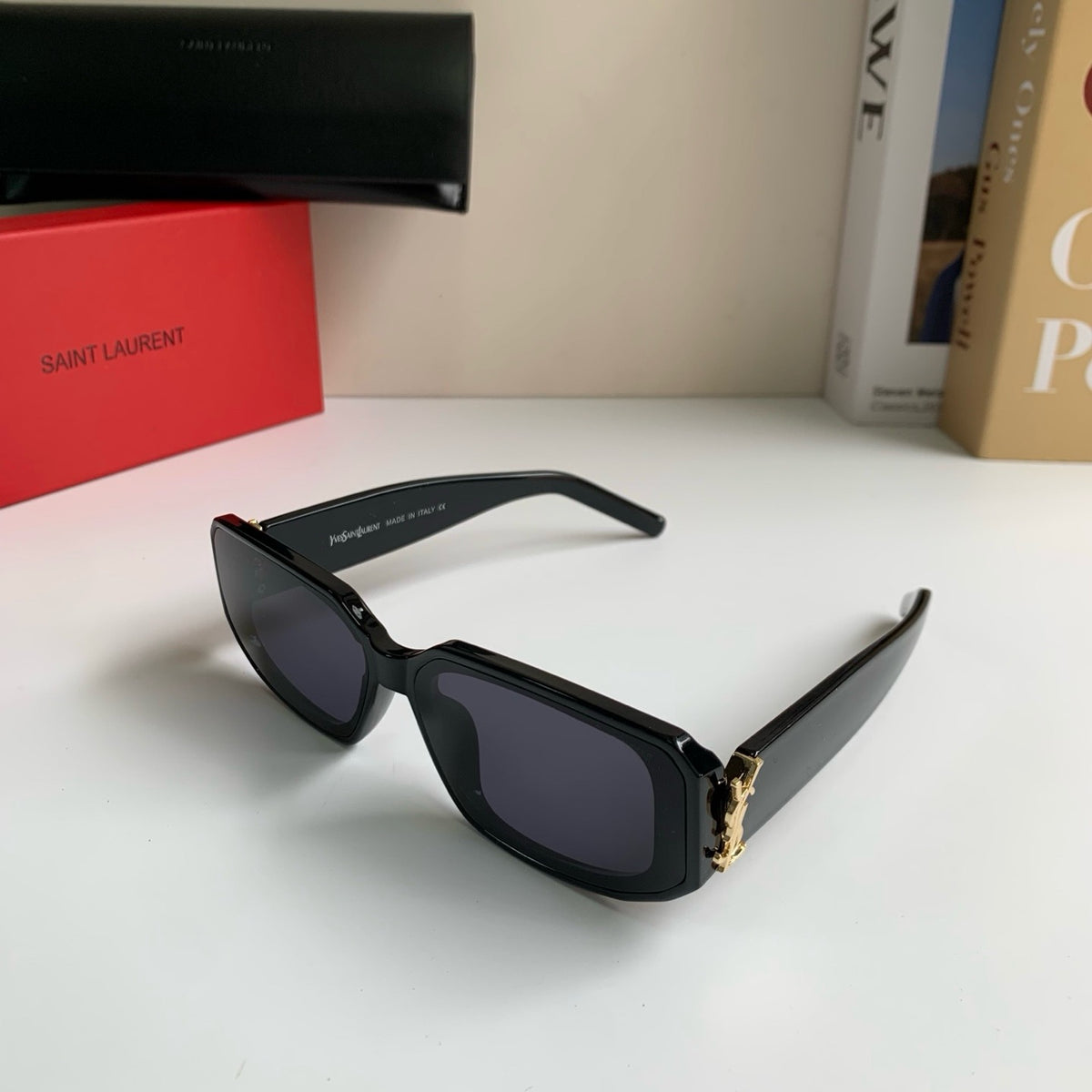 Saint Laurent Square Black Lens Sunglasses for Men & Women - 358265 - detail image 2