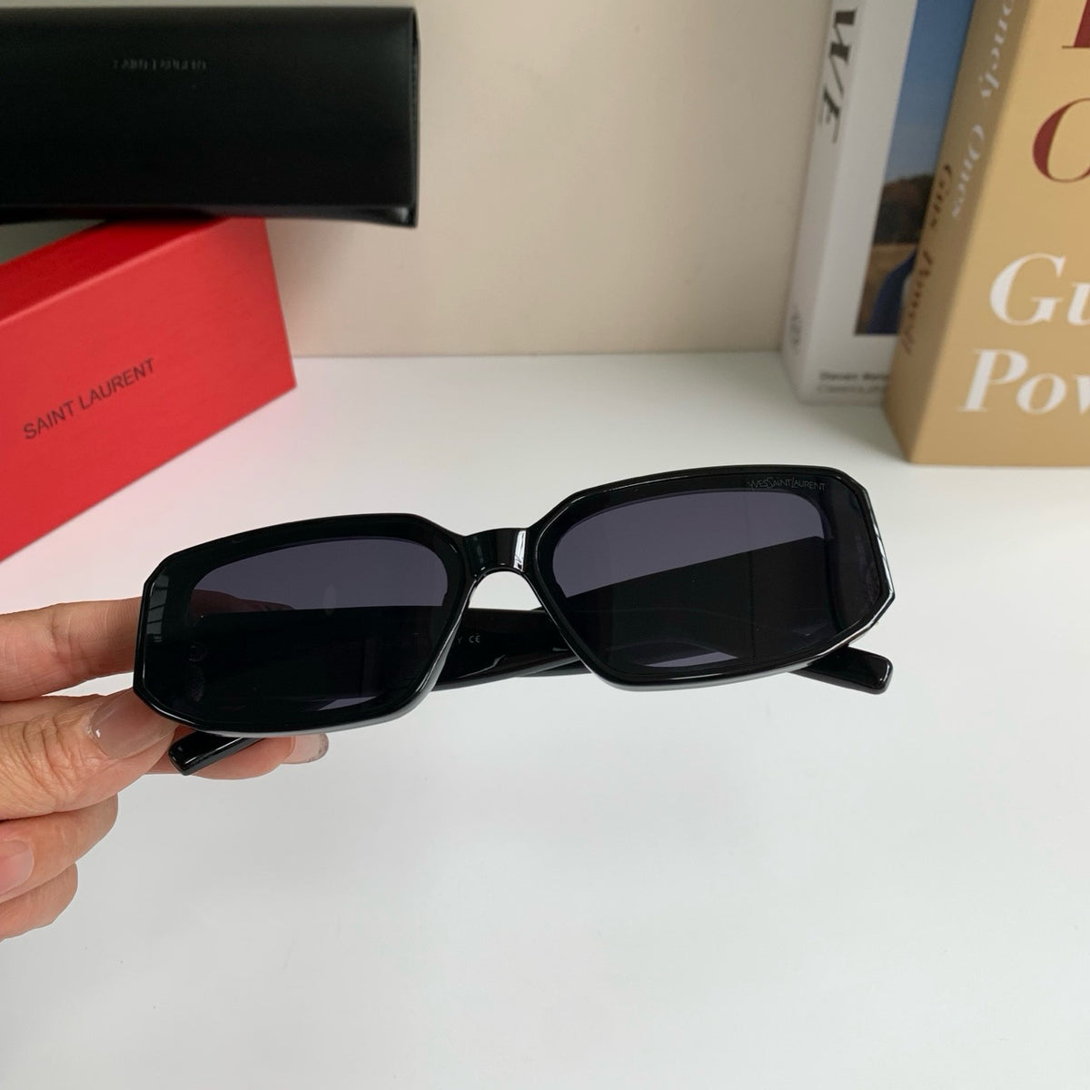 Saint Laurent Square Black Lens Sunglasses for Men & Women - 358265 - detail image 3