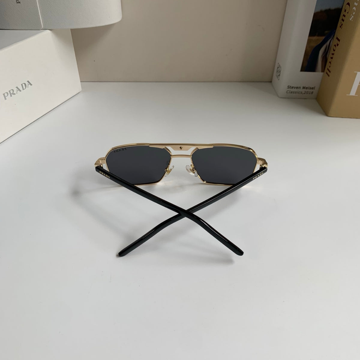 Prada Metal Fashion Silver Lens Sunglasses for Men & Women - detail image 8
