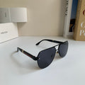 Prada Metal Aviator Silver Lens Sunglasses for Men & Women - 487130