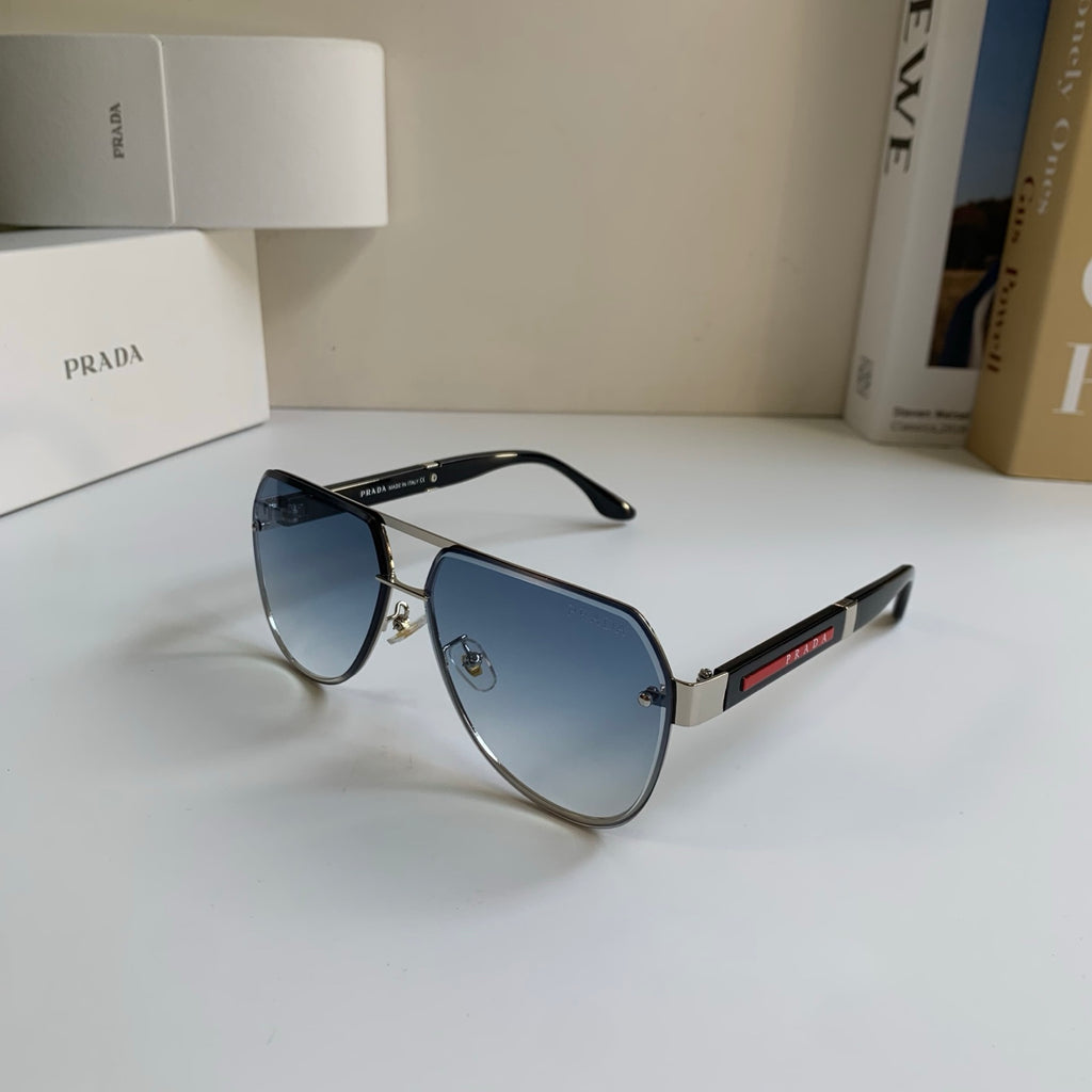 Prada Metal Aviator Silver Lens Sunglasses for Men & Women - 487132 - detail image 2