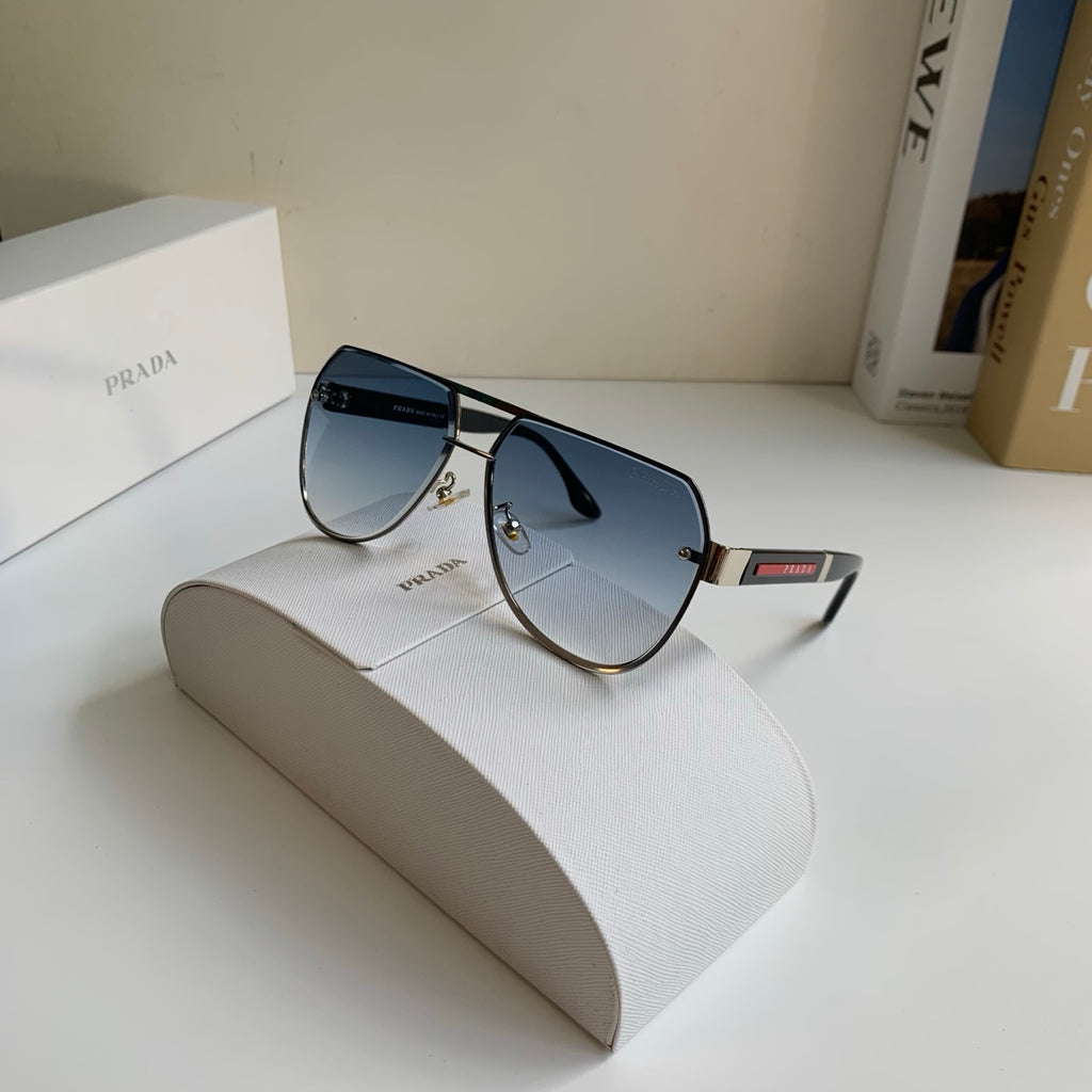 Prada Metal Aviator Silver Lens Sunglasses for Men & Women - 487132 - detail image 4
