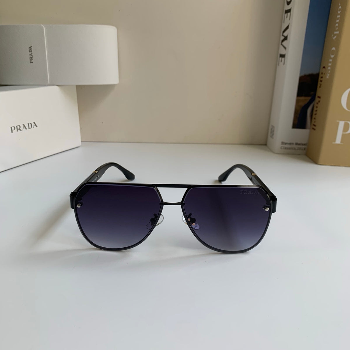 Prada Metal Aviator Silver Lens Sunglasses for Men & Women - 487133 - detail image 3