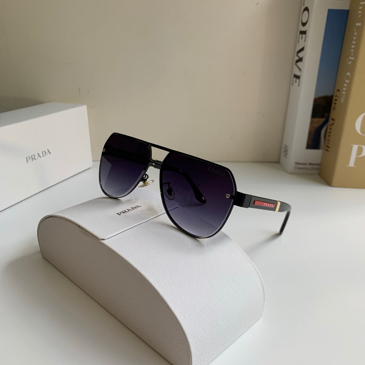 Prada Metal Aviator Silver Lens Sunglasses for Men & Women - 398882 - detail image 5