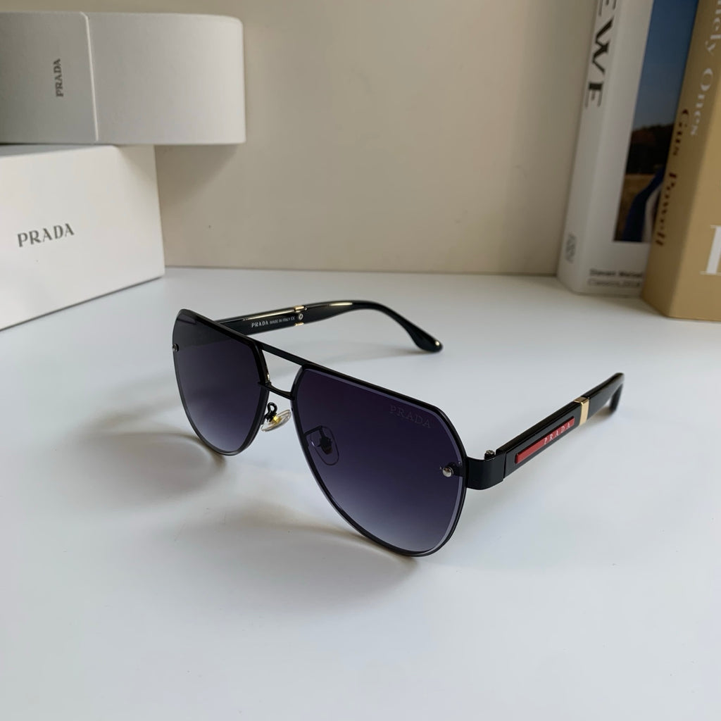 Prada Metal Aviator Silver Lens Sunglasses for Men & Women - 398882 - detail image 2