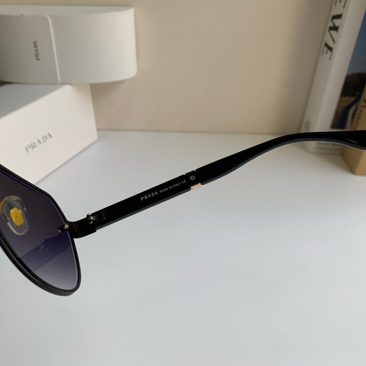 Prada Metal Aviator Silver Lens Sunglasses for Men & Women - 398882 - detail image 6