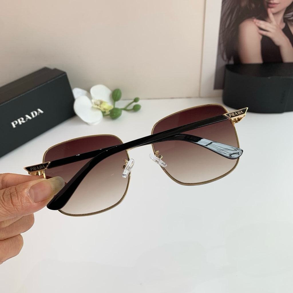 Prada Metal Square Red Lens Sunglasses for Men & Women - 398913 - detail image 3