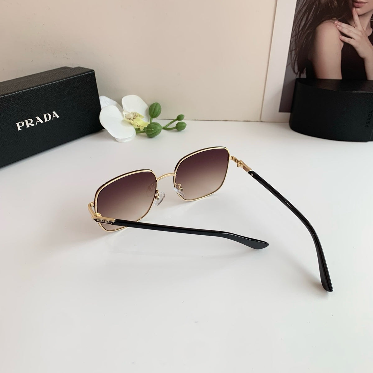 Prada Metal Square Red Lens Sunglasses for Men & Women - 398913 - detail image 4