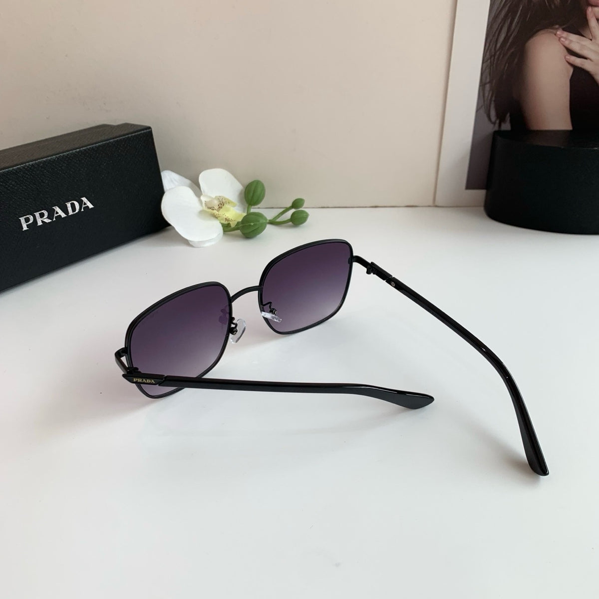 Prada Metal Square Black Lens Sunglasses for Men & Women - 398914 - detail image 7