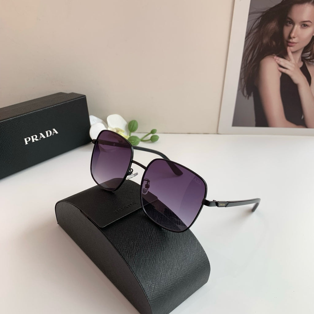 Prada Metal Square Black Lens Sunglasses for Men & Women - 398914 - detail image 3