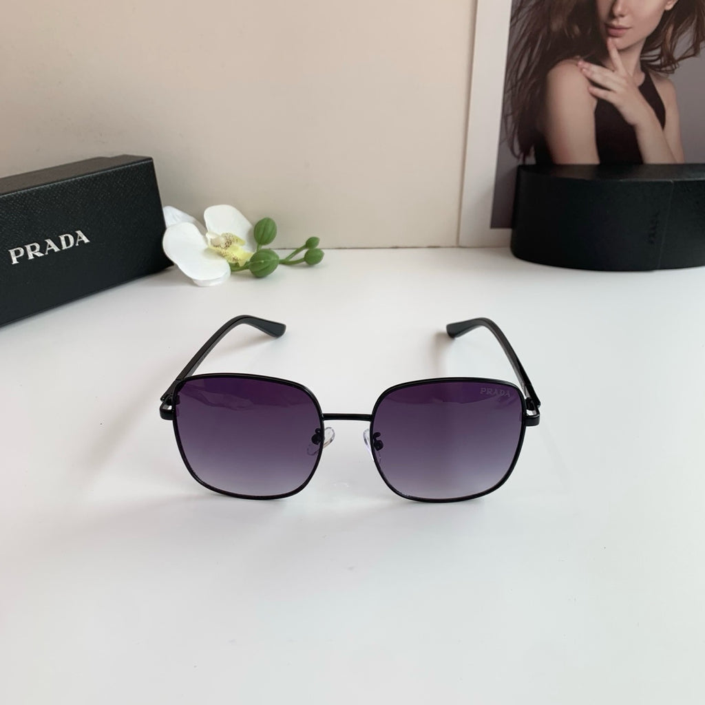 Prada Metal Square Black Lens Sunglasses for Men & Women - 398914 - detail image 2