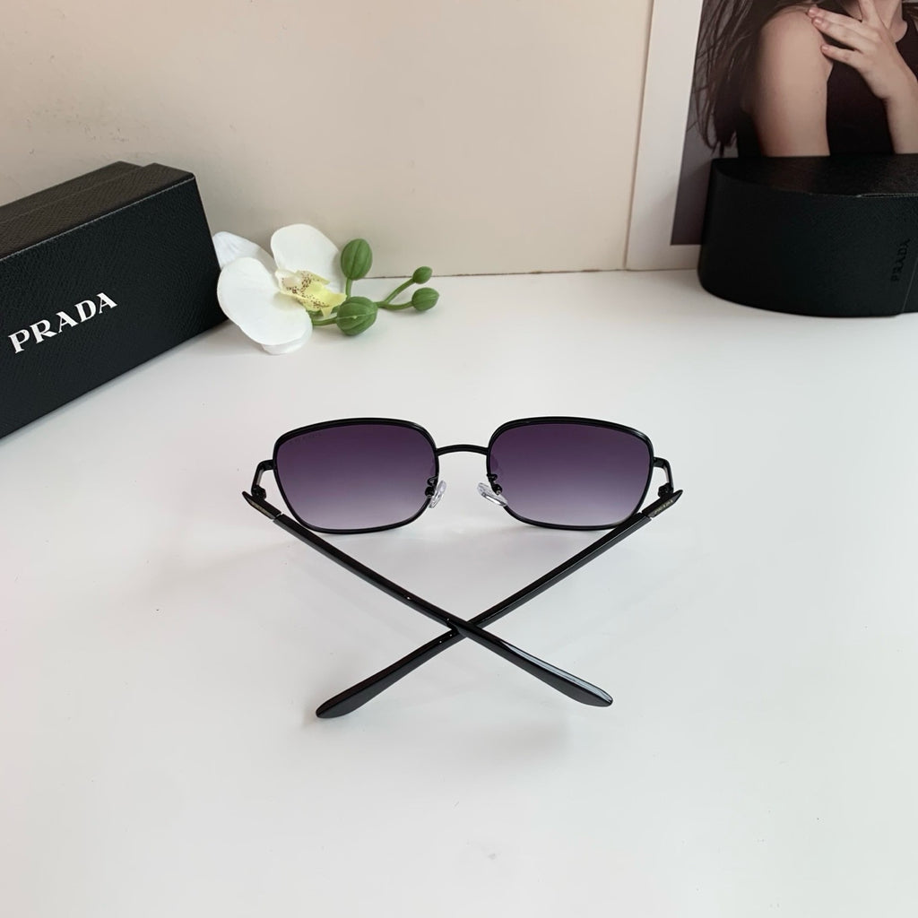 Prada Metal Square Black Lens Sunglasses for Men & Women - 398914 - detail image 6