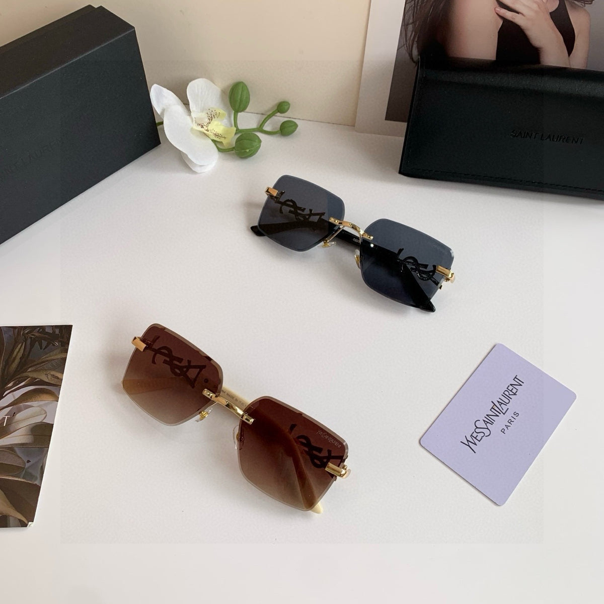 Saint Laurent Fashion Red Lens Sunglasses for Men & Women - 449192 - detail image 4